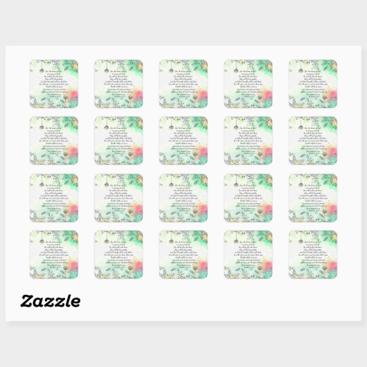 Revelatie 21:34 vierkante sticker (Vel)
