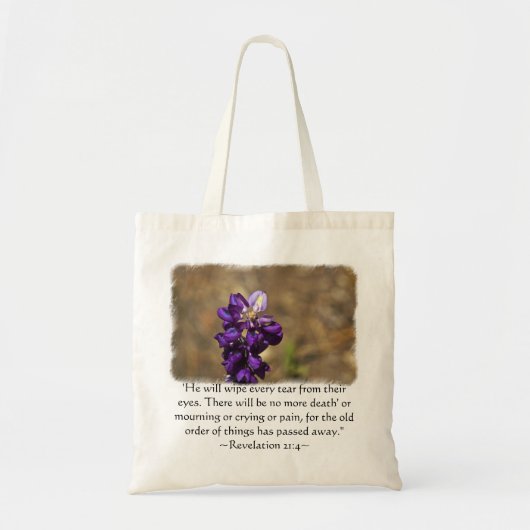 Revelatie 21:4 tote bag (Voorkant)