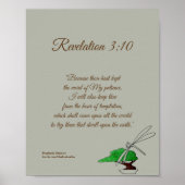 Revelatie 3:10 (KJV) Poster (Voorkant)