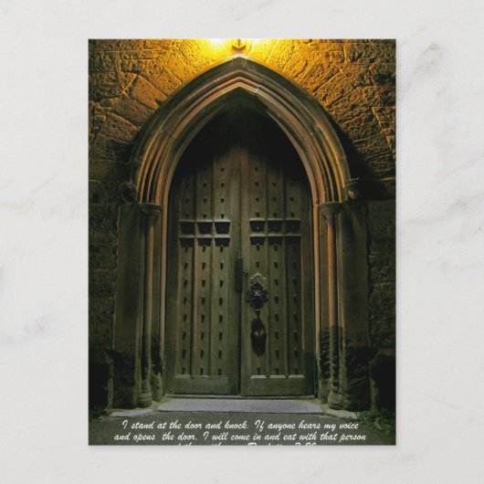 Revelatie 3:20 Grote deur Briefkaart (Voorkant)