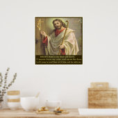 Revelaties 3:20 houden me aan de deur poster (Keuken)