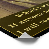 Revelaties 3:20 houden me aan de deur van Poste Poster (Hoek)