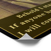 Revelaties 3:20 houden me aan de deur van Poste Poster (Hoek)