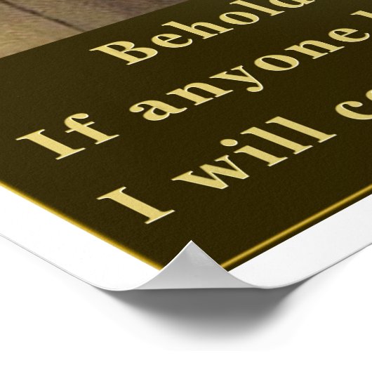 Revelaties 3:20 poster (Hoek)