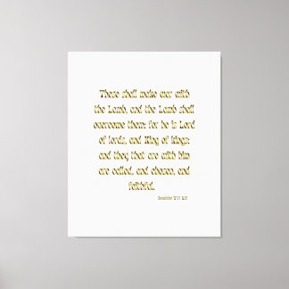 Revelation 17:14 Bible Verse KJV Wall Art Canvas Afdruk