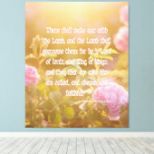Revelation 17:14 bijbelverse KJV Pic Wall Art Canvas Afdruk (Insitu (Houten vloer))