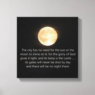 Revelation 21 Moon and Night No more Canvas Afdruk