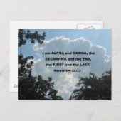 Revelation 22:13 Ik ben Alpha en Omega... Briefkaart (Voorkant / Achterkant)
