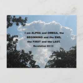 Revelation 22:13 Ik ben Alpha en Omega... Briefkaart