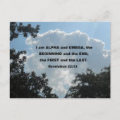 Revelation 22:13 Ik ben Alpha en Omega... Briefkaart (Voorkant)