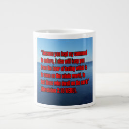 Revelation 3:10 WEBU Mug Grote Koffiekop