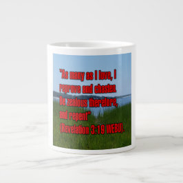 Revelation 3:19 WEBU Mug Grote Koffiekop