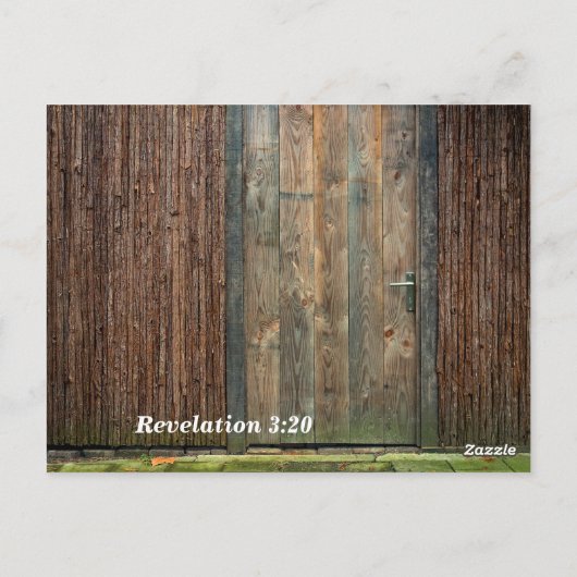 Revelation 3:20 The Door Bijble Verse Memory Briefkaart (Achterkant)