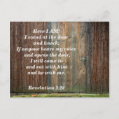 Revelation 3:20 The Door Bijble Verse Memory Briefkaart (Voorkant)