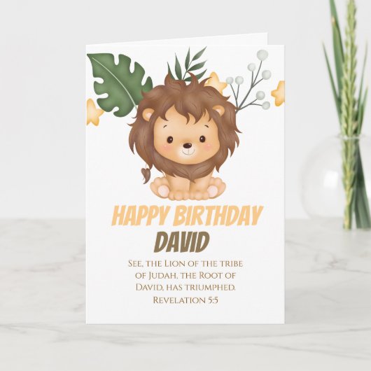 Revelation 5:5 Lion of Judah Christian Greetings Kaart (Voorkant)