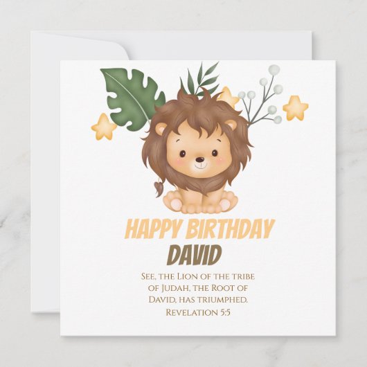 Revelation 5:5 Lion of Judah Christian Greetings Kaart (Voorkant)