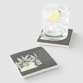 Revelation 5 Redeemed Black Square Stone Coaster Stenen Onderzetter (Zijkant)