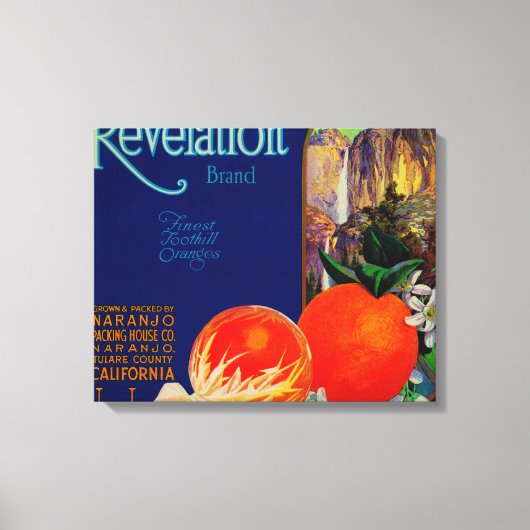 Revelation Oranje LabelNaranjo, CA Canvas Afdruk (Voorkant)
