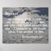 Revelelelatie 1:7 Behold, hij komt met wolken Poster (Voorkant)