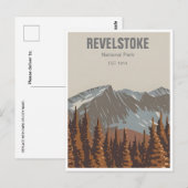 Revelstoke BC Canada Bergskiën Vintage Briefkaart (Voorkant / Achterkant)