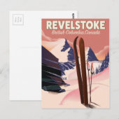 Revelstoke British Columbia, Canada Ski poster Briefkaart (Voorkant / Achterkant)