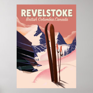Revelstoke British Columbia, Canada ski-poster Poster