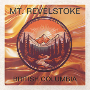 Revelstoke British Columbia Glazen Onderzetter