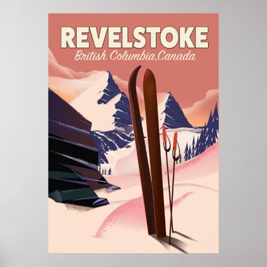 Revelstoke Brits-Columbia, Canada Ski-poster Poster (Voorkant)