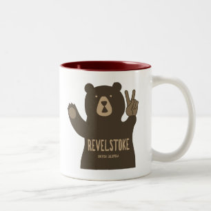 Revelstoke Brits-Columbia Vrede Beer Tweekleurige Koffiemok