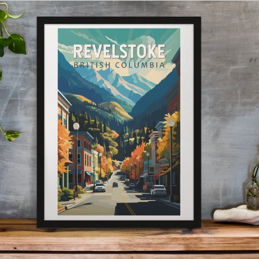 Revelstoke Canada Reizen Kunst Vintage Poster