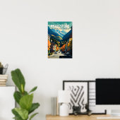 Revelstoke Canada Reizen Kunst Vintage Poster (Thuiskantoor)