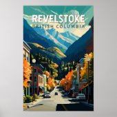 Revelstoke Canada Reizen Kunst Vintage Poster (Voorkant)