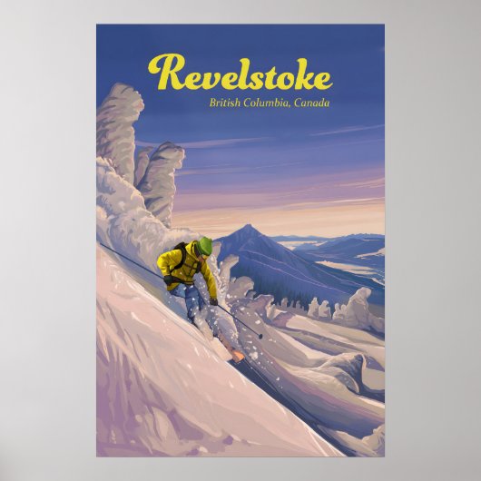 Revelstoke Canada Ski Resort Reisposter Poster (Voorkant)