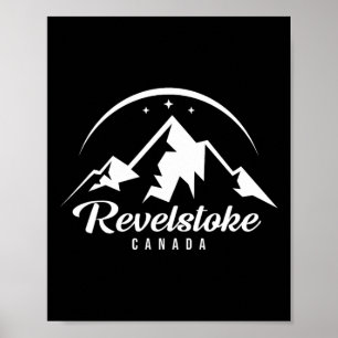 Revelstoke Canada Skigebied Snowboarden Poster
