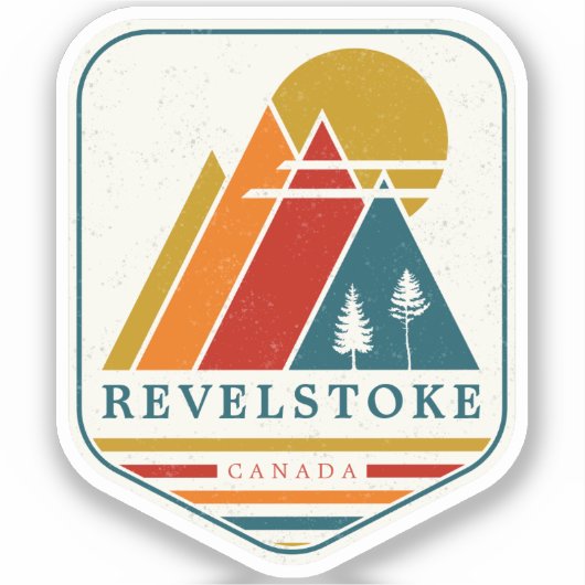  Revelstoke Canada Skisouvenir Sticker (Voorkant)