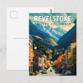 Revelstoke Canada Travel Art Vintage Briefkaart (Voorkant / Achterkant)