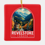 Revelstoke Canada Travel Art Vintage Keramisch Ornament<br><div class="desc">Revelstoke retro vector reisontwerp. Revelstoke is een stad in het zuidoosten van Brits-Columbia in Canada en is de hoofdplaats van het Nationaal park Mt Revelstoke.</div>