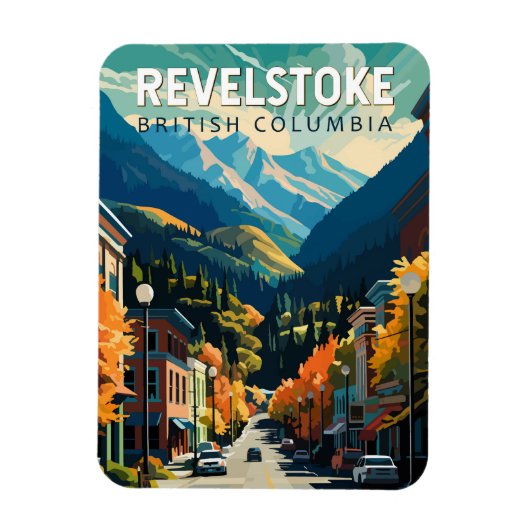 Revelstoke Canada Travel Art Vintage Magneet (Verticaal)