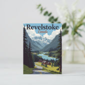 Revelstoke Canada Vintage Mountain Valley Briefkaart (Staand voorkant)