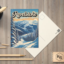Revelstoke Canada Winter Vintage Briefkaart