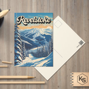 Revelstoke Canada Winter Vintage Briefkaart