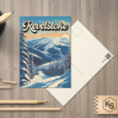 Revelstoke Canada Winter Vintage Briefkaart