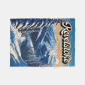 Revelstoke Canada Winter Vintage Fleece Deken (Voorkant (Horizontaal))
