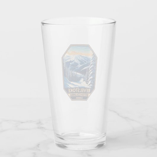 Revelstoke Canada Winter Vintage Glas (Achterkant)