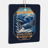 Revelstoke Canada Winter Vintage Keramisch Ornament (Rechts)