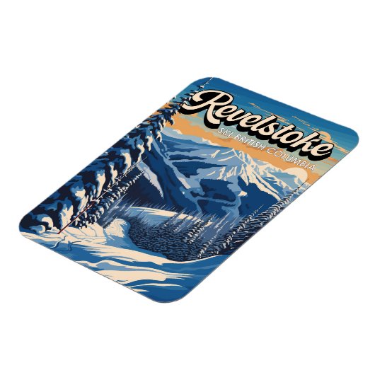 Revelstoke Canada Winter Vintage Magneet (Linkerzijde)
