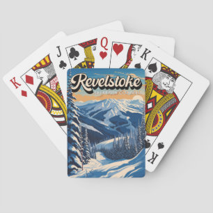 Revelstoke Canada Winter Vintage Pokerkaarten