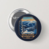 Revelstoke Canada Winter Vintage Ronde Button 5,7 Cm (Voorkant /achterkant)