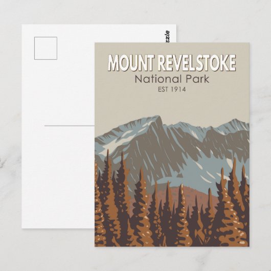  Revelstoke National Park Travel Art monteren Briefkaart (Voorkant / Achterkant)