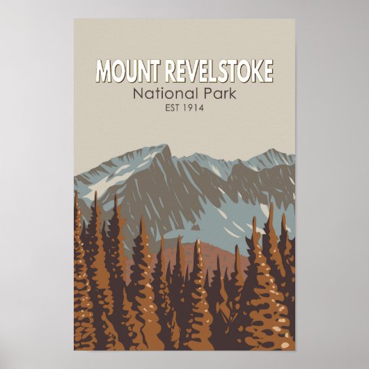 Revelstoke National Park Travel Art monteren Poster (Voorkant)